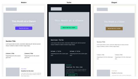 Preset themes available in the plugin